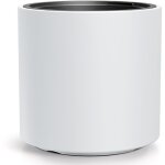 Pot � r�serve d'eau rond blanc 46, 8 x 46, 8 x 45 cm ? capacit� 74 l ? insert 31 l ? pour espaces ext�rieurs ...