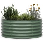 Blumfeldt potager sureleve high grow half circle pour jardin en acier galvanise, 105 x 60 x 43 cm - parfait ... Blumfeldt potager sureleve high grow half circle pour jardin en acier galvanise, 105 x 60 x 43 cm - parfait ...
