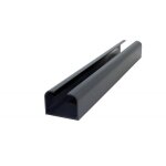 Poteau aluminium d�part ou fin de cl�ture - coloris - gris anthracite ral 7015, epaisseur - 3, 6 cm, ...