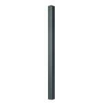 Easycloture - poteau aluminium  sceller universel chapeau inclus h2. 36 m gris