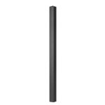 Easycloture - poteau aluminium  sceller universel chapeau inclus h2. 36 m noir