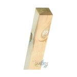 Poteau en bois carr, 7x7 cm pour le jardin, hauteur 120 cm. utile pour la construction de cltures, ...