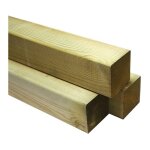 Poteau en bois en pin du nord trait� autoclave classe 4 - 9x9x180cm