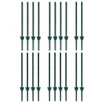 Estexo - poteau de clture ancrage de sol 87 cm jeu de 20 poteaux de clture poteau vert
