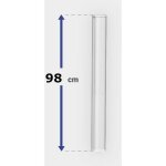 Poteau de clture pvc avec renfort acier h 98 x l 4 cm blanc renforc en acier