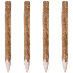 Poteaux pointus de cl�ture 4 pcs bois de noisetier 90 cm