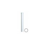 Cloture & jardin ? poteau rond blanc 1, 20 m en acier galvanis� �lectrozingu� ? diam�tre 48 mm ? rev�tement ...