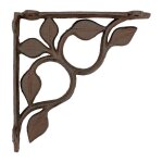 Potence murale fonte marron patiné 18x4x18cm Potence murale fonte marron patiné 18x4x18cm