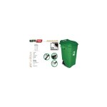 Poubelle 120 litres � roulettes jardin vert 600x568x886