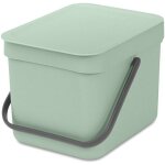Poubelle 6 l jade green - sort & go - brabantia
