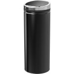Homcom - poubelle automatique dtecteur de mouvement 50l bac amovible acier inox. noir