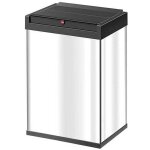 Hailo - poubelle  bascule big - box swing l 35 l 0840 - 111 en acier inoxydable / noir