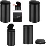Poubelle  capteur automatique 50 l acier au carbone noir - poubelle - poubelles - home & living - noir ...
