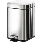 Poubelle carre acier inox de 3 litres  pdale