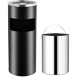 Poubelle � cendrier d'h�tel 30 l acier noir