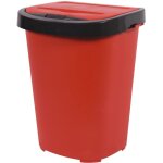 Poubelle city push 40 l rouge rubis eda 1235676