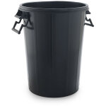 Poubelle couleur noire 100 litres sans couvercle sp berner