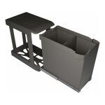 Gollinucci - poubelle coulissante ouverture automatique - contenance : 28 l - nombre de seaux : 2