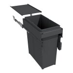 Poubelle coulissante suspendue 40l 1 seau - amortisseur : avec - contenance : 40 l - décor : anthracite ... Poubelle coulissante suspendue 40l 1 seau - amortisseur : avec - contenance : 40 l - décor : anthracite ...