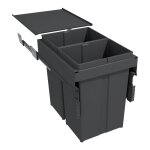 Gollinucci - poubelle coulissante suspendue 58l 2 seaux - amortisseur : avec - contenance : 58 l - d�cor ...