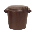 Aluminium et plastique - aluminium et plastiq - poubelle immeuble 50l + couvercle crochet noir