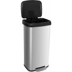 Costway - poubelle cuisine 68 litres en acier inox, poubelle rectangulaire p�dale amortisseur, casier ...