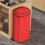 Hobag - poubelle de cuisine automatique 68l grande capacit en acier rouge avec cerclage