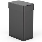 Kitchen move - poubelle de cuisine automatique silverlake noir acier inoxydable 60 l