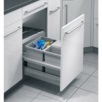 Poubelle de cuisine encastrable pour meuble coulissant 30l hailo separato k 450