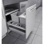 Poubelle de cuisine encastrable pour meuble coulissant 30l hailo separato k 600