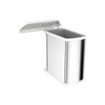 Poubelle de cuisine encastrable sous vier 18l hailo as uno coloris - inox / blanc