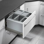 Hailo - poubelle de cuisine encastrable pour tiroir coulissant 35l as xxl 600