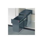 Poubelle de cuisine tri s�lectif 2 bacs encastrable sous �vier 30l (24 + 7) hailo tandem