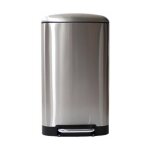 Silumen - poubelle de cuisine inox  pdale 30l - rectangle