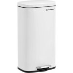 Songmics poubelle cuisine 30l, poubelle  pdale, avec couvercle  fermeture en douceur, seau intrieur, ...