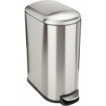Kitchen move - poubelle de cuisine � p�dale fuller argent acier inoxydable 40 l