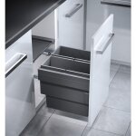 Wesco - poubelle de cuisine tri sélectif 2 bacs encastrable 36l (18 + 18) hailo cargo synchro Wesco - poubelle de cuisine tri sélectif 2 bacs encastrable 36l (18 + 18) hailo cargo synchro