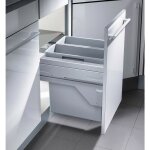 Hailo - poubelle de cuisine tri slectif 2 bacs encastrable 40l (19 + 19) euro cargo s