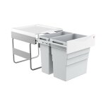 Poubelle de cuisine tri slectif 2 bacs encastrable 50l (30 + 19) hailo easy cargo