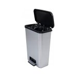 Bricoline - poubelle curver 50l  pdale mtallique