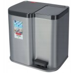 Curver - poubelle de tri slectif argent / gris fonc 30 x 40 x 40, 5 cm
