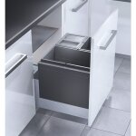 Poubelle encastrable 3 bacs pour meuble coulissant 54l (28 + 13 + 13) hailo triple xl