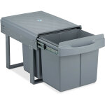 Poubelle encastrable coulissante, 2 bacs, systme de trie pour le sous - vier, 2x15 l, 34, 6 x 34 x ...