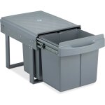 Poubelle encastrable coulissante, 3 bacs, systme de tri sous - vier, 15l & 2x 8l, 34, 6 x 34 x 51, ...