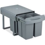 Poubelle encastrable coulissante, 4 bacs, systme de tri pour le sous - vier, 4x 8 l, 34, 6 x 34 x 51, ...