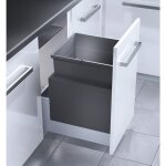 Poubelle encastrable pour meuble coulissant 55l hailo triple xl Poubelle encastrable pour meuble coulissant 55l hailo triple xl