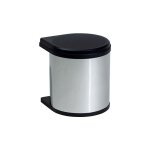 Poubelle encastrable sous �vier 12l ? bac amovible en plastique ? couvercle fixe anti - odeurs ? acier ...