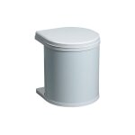 Poubelle encastrable sous vier 12l hailo as mono coloris - blanc