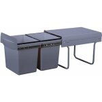 Kitchen move - poubelle encastre hype gris abs 36l
