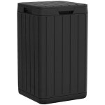Poubelle d'extrieur anthracite 38x38x65 cm pp vidaxl